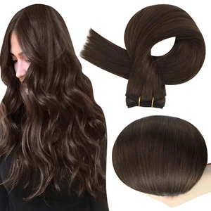 Full Shine Straight Remy Hair Weft Extensions Sew in Weft Hair Extensions Full H - Picture 1 of 12