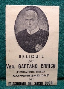 con RELIQUIAS: VENERABLE GAETANO ERRICO - ahora ST. De colección RELICARIO PLEGADO con SELLO - Imagen 1 de 4