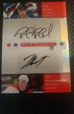 2005-05 Upper Deck Be A Player Dual AUTO Rob Blake Jay Bouwmeester HOF