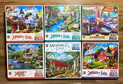 LOT OF 12 - MASTER PIECES - 300 500 1000 PC - JIGSAW PUZZLES - NEW & USED - Image 1 of 4