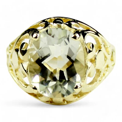 Green Amethyst, 10KY or 14KY Gold Ladies Ring-R005 - Image 1 of 4