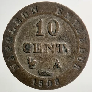 1808 Napoleon France 10 Cents Centimes Coin | Fine Collectable Grade | a9223 - Picture 1 of 2