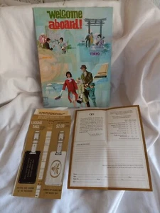 Carpeta de papeleo de viaje vintage de Continental Airlines de mediados de siglo coleccionable  - Imagen 1 de 16