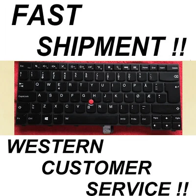 NEW Norwegian Keyboard Lenovo Thinkpad T431s T440 T440p T440s T450 T460 BACKLIT - image 1 of 2