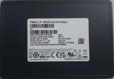 Samsung PM893 480GB (MZ7L3480HCHQ-00W07) SATA III 2.5" TLC SSD LOT - Image 1 of 3