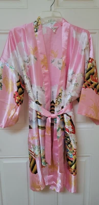 Niñas Kimono Bata Ropa de Dormir Fiesta Spa Albornoz Boda Seda Camisón XL Foto 1 de 4