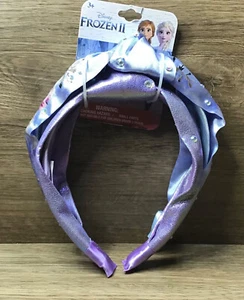 Girls' Disney Frozen II 2 Rhinestone Headband Set Purple Snowflake Anna Elsa - Picture 1 of 6