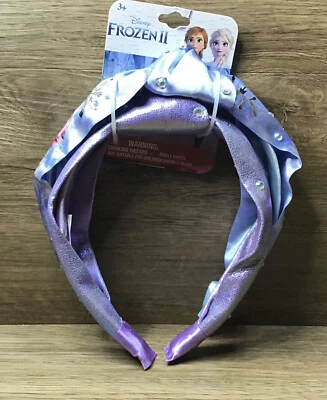 Girls' Disney Frozen II 2 Rhinestone Headband Set Purple Snowflake Anna Elsa - Image 1 of 4