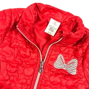 Disney Kid's Full Zip Minnie Mouse Puffer Jacket Red • Size 5/6 - Picture 1 of 7