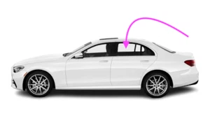 Fits 2017-2023 Mercedes Benz E300 & E43AMG 4D Rear Left Driver Door Window Glass - Picture 1 of 7
