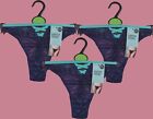 M&S Womens Marks and Spencer Blue Thongs Size 12 x 3 Pairs RRP £18