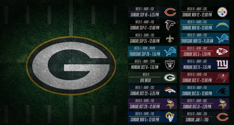 2023 NFL Green Bay Packers Football Schedule Magnets (Multiple Sizes) Cover