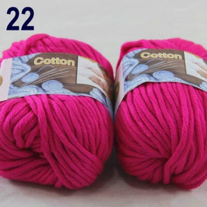 Sale 2SkeinsX50gr Soft Worsted Cotton Chunky Super Bulky Hand Knitting Yarn 22 - Picture 1 of 12
