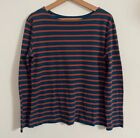Women’s Seasalt Organic Cotton The Sailor Shirt Teal Orange UK Size 12