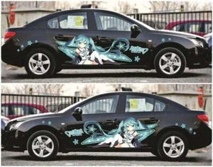 Anime ITASHA Hatsune Miku car side sitcker car door sticker wrap fit any cars - Picture 1 of 9