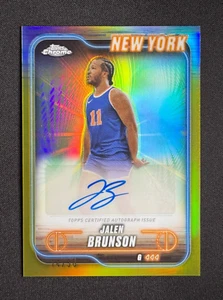 Jalen Brunson 💥🏀 1973 TOPPS AUTO GOLD /50! 2024-25 Topps Chrome Basketball - Picture 1 of 7