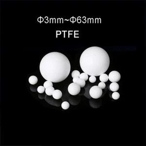 White Solid PTFE F4 Ball Diaphragm Pump Ball Corrosion Resistant Diameter 3~63mm - Picture 1 of 9