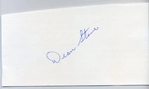Tarjeta autografiada firmada por Dean Stone de 3x5 - Imagen 1 de 1