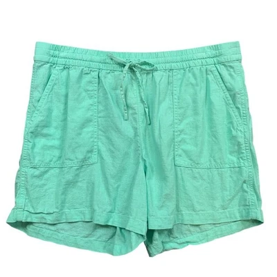 Pantalones Cortos J Crew Para Mujer M Medianos Estanque Mezcla de Lino Cordón 4 Pulgadas Ligeros Foto 1 de 4