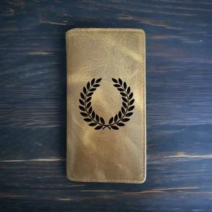 Laurel Wreath Rodeo Wallet Cowboy Western Buffalo Leather Premium Victory NEW - Picture 1 of 10