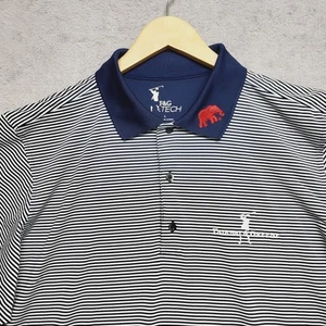 Fairway & Greene Shirt Mens Large Alabama Crimson Greenback Blue Striped Polo - Picture 1 of 10