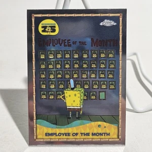 2025 Topps Chrome SpongeBob #25-5 Employee of The Month 25th Anniversary SP - Bild 1 von 6