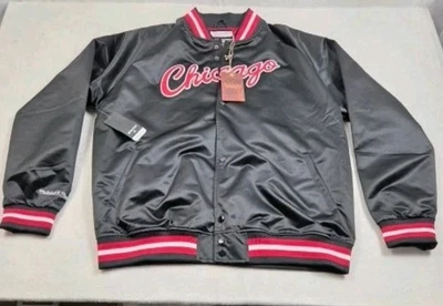 Mitchell & Ness Chicago Bulls Men's Jacket XL Black Hardwood Classics 352 - Image 1 of 4