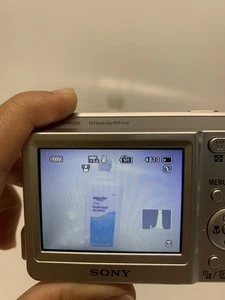 Sony Cyber Shot DSC-S930 10.1MP Digitalkamera Silber getestet funktioniert LESEN - Bild 1 von 8