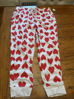 NWT Old Navy Women’s Heart Valentine Flannel Jogger Pajama Pants Love ❤️ Size L - Image 1 of 4