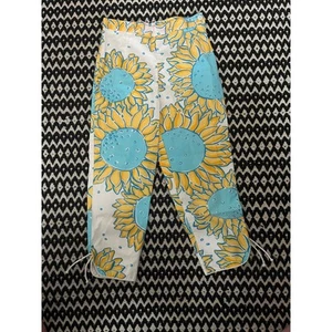 Lilly Pulitzer Vintage Girl’s Sunflower Pedal Pusher Cropped Pants - Picture 1 of 4