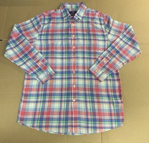 Vineyard Vines XL-18 Youth Plaid Button Down Whale Shirt 100% Cotton - Picture 1 of 8