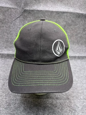 Volcom Hat Cap Snap Back Adult One Size Gray Green 100% Cotton Trucker Skate - Image 1 of 4
