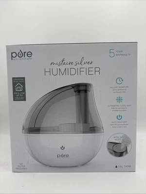 Pure Enrichment Mistaire Silver Cool Mist Humidifier Auto Shut-Off, Night Light - Image 1 of 4