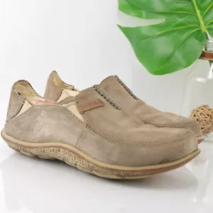 Cushe Mens Surf Slipper Shoe Size 9 Tan Leather Slip On Sneaker Minimalist - Picture 1 of 12