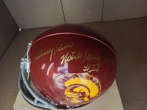 Anthony Davis Signed USC Mini Helmet – Gold Sharpie – CoA & Signing Photo - Picture 1 of 8