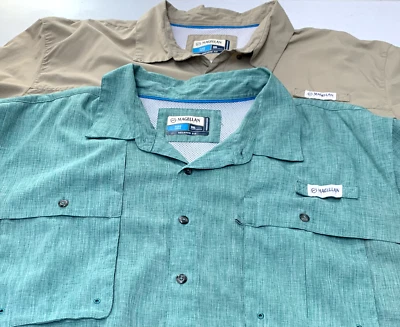 Magellan Fish Gear 3XL Shirts Lot of 2 Green/Beige Great Deal!!! - Image 1 of 4
