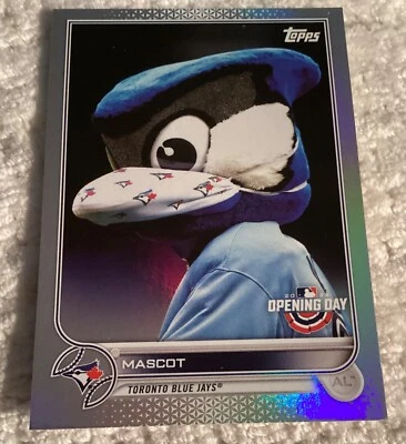 2022 Topps Opening Day Mascots #M-23 Rainbow Foil Parallel /99 Mascot Blue Jays - Image 1 of 2