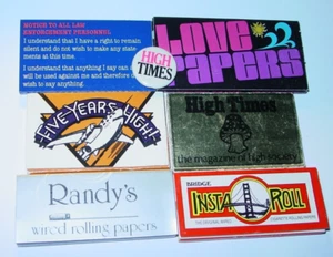 HIGH TIMES MAGAZINE VINTAGE 1975-1979 ROLLING PAPER COLLECTION LOT of 6 w/BUTTON - Picture 1 of 3