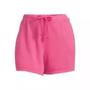 Terra & Sky Women’s Plus Size Terry Cloth Shorts Shocking Pink 3X (24W-26W) - Picture 1 of 5