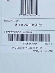 EMERSON LIEBERT INTELLISLOT KIT IS-WEBCARD 416791G - Picture 1 of 7