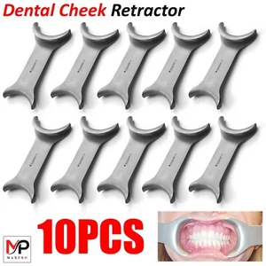Dental Stainless Steel Mouth Opener Metal Cheek Lip Retractor Double-Head Tool - Picture 1 of 11