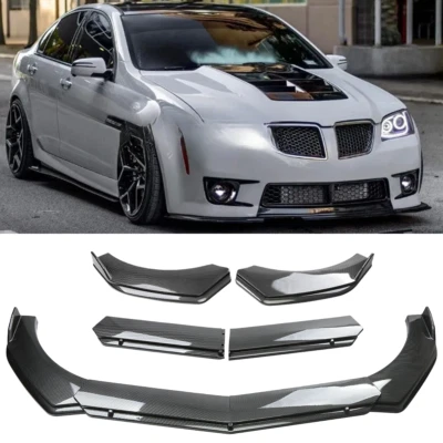For Pontiac G8 GT GTO Carbon Fiber Front Bumper Lip Spoiler Splitter Body Kit Foto 1 de 4
