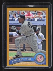 2011 Topps Chrome Robinson Cano #70 Gold Refractor /50 Yankees