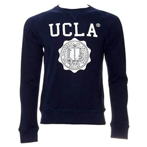 Navy with White Logo Sweatshirt Men's X-Small Crew Neck Long Sleeve UCLA Lauther - Picture 1 of 3