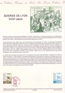 Document philatélique 1er jour 38- 1989 Croix Rouge Soierie de Lyon - Imagen 1 de 1