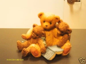 Cherished Teddies ` CALEB & Friends - 3 bears hugging- When one lacks vision .. - Picture 1 of 4