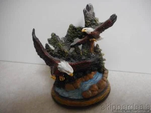 EAGLES AT RIVER CERAMIC SCULPTURE 蜈ィ譁ー - 隨ャ 1 蠑/蜈ア 3 蠑