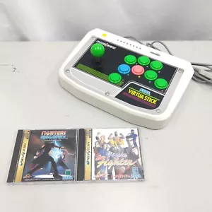 Sega Saturn Virtua Stick Arcade Controller HSS-0136 with 2 Japanese games 525 - Picture 1 of 11