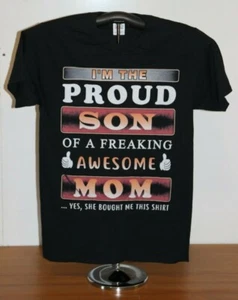PROUD SON-IN-LAW OF A FREAKING AWESOME MOTHER-IN-LAW...T-Shirt Small, Black - Picture 1 of 4