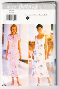 Butterick 4539 Dress Semi-Fitted Back Zipper Sz 6-8-10 Easy Sewing Pattern UNCUT - Bild 1 von 2